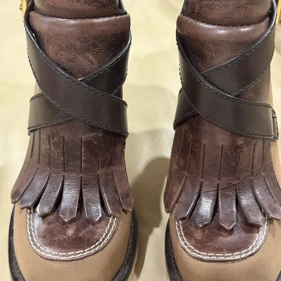 Tory Burch high heel buckled ankle boots - Picture 3 of 16